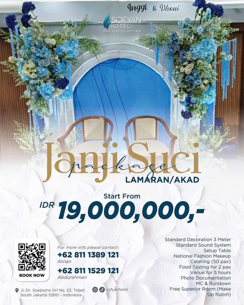 paket lamaran dan paket akad nikah sofyan inn tebet jakarta selatan 2025