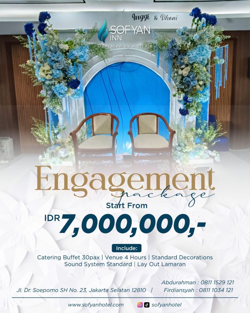 Sofyan Inn Soepomo merupakan venue lamaran di area Tebet untuk mengadakan acara lamaran